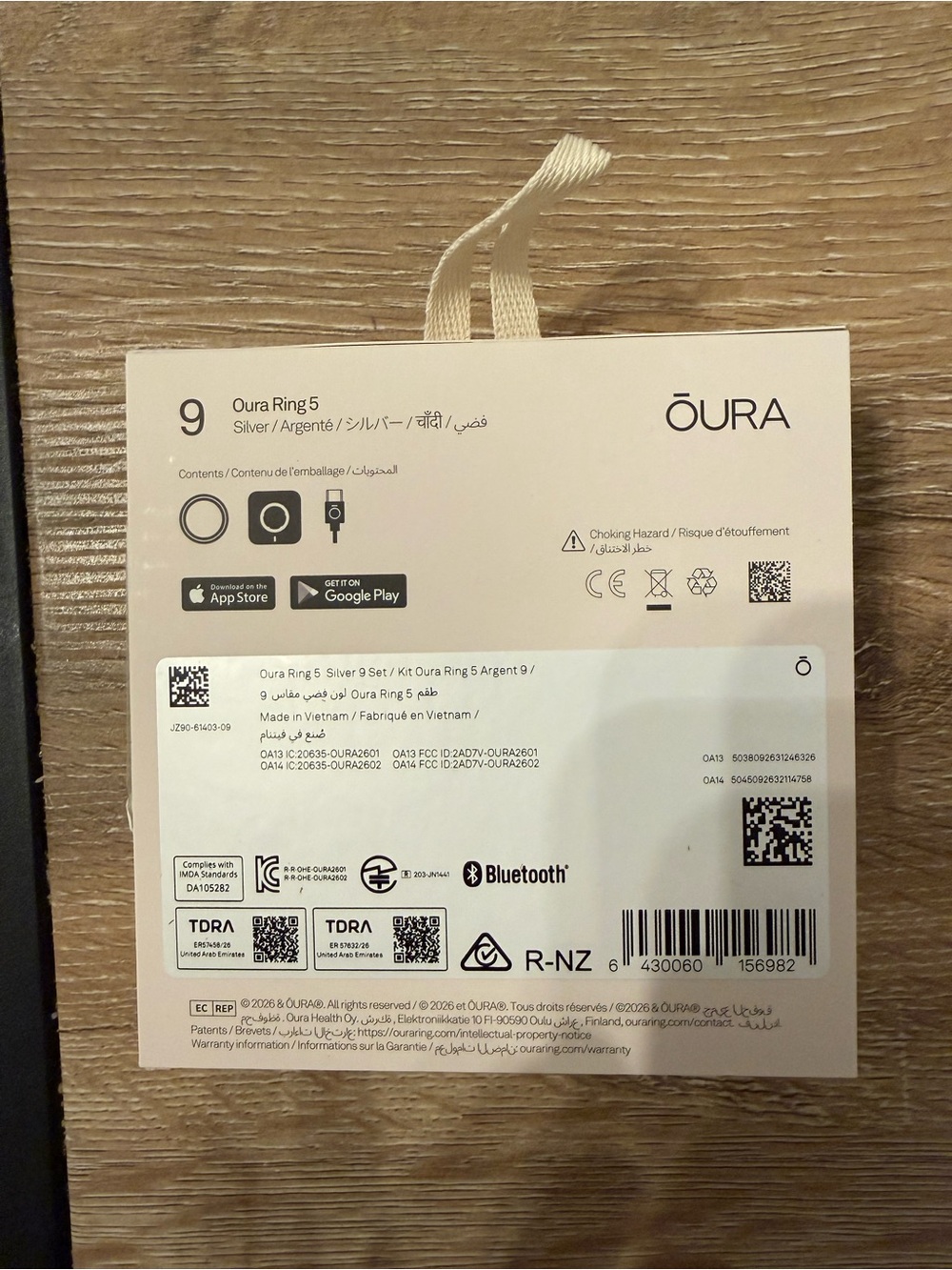 Oura Ring 5 in Silver, size 9, NWT - Picture 4 of 6